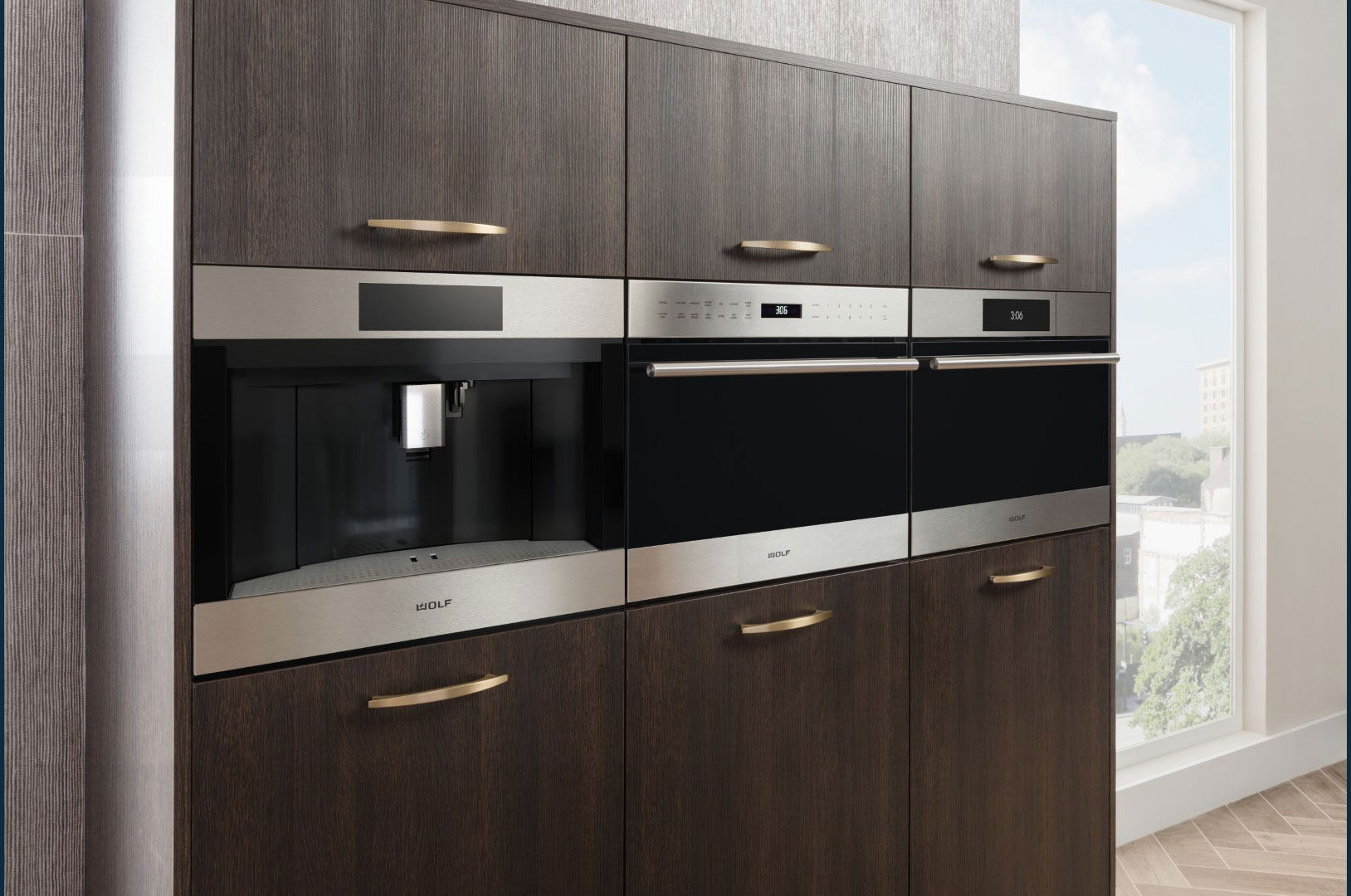 Cocina con campana extractora Wolf